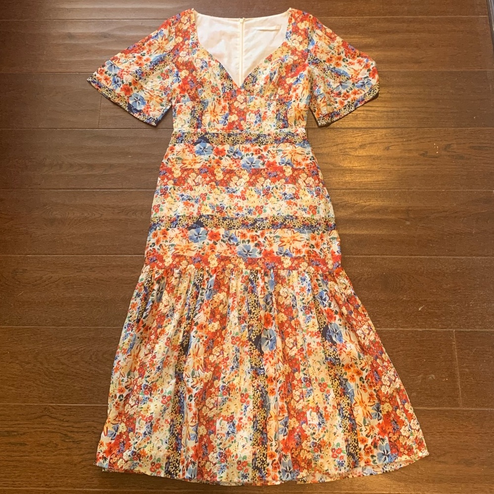 NWOT La Maison Talulah Midi Floral Dress